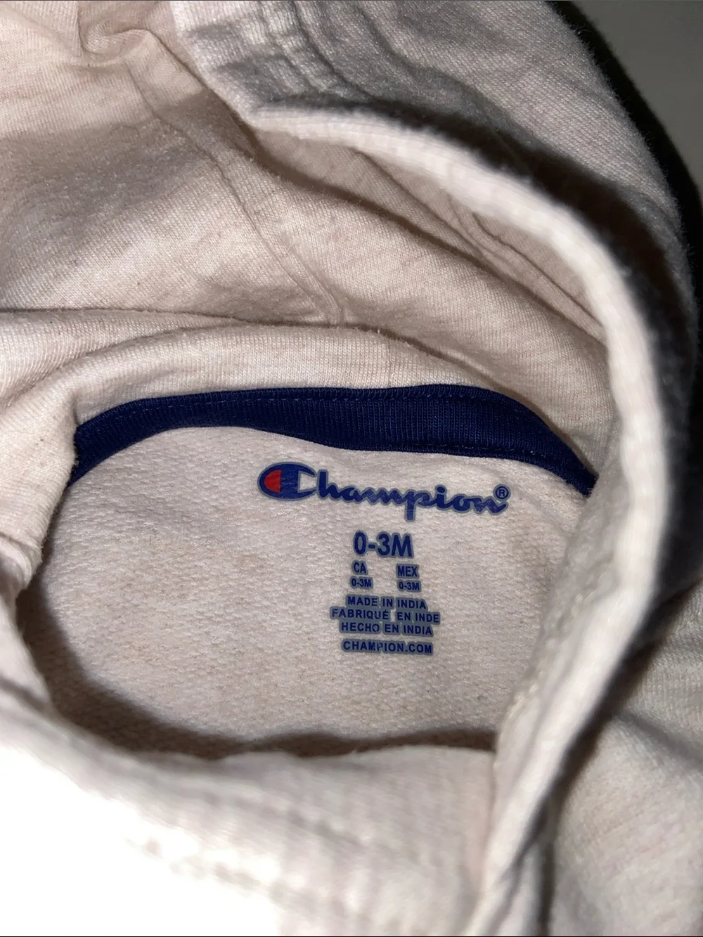 Champion Two-Piece Baby Jogger Sets in Cream & Blue Size 0-3 months